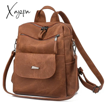 2024 New Women Backpack High Quality Leather Backpack Multifunction Shoulder Bags School Bags for Teenager Girls Bagpack Mochila
